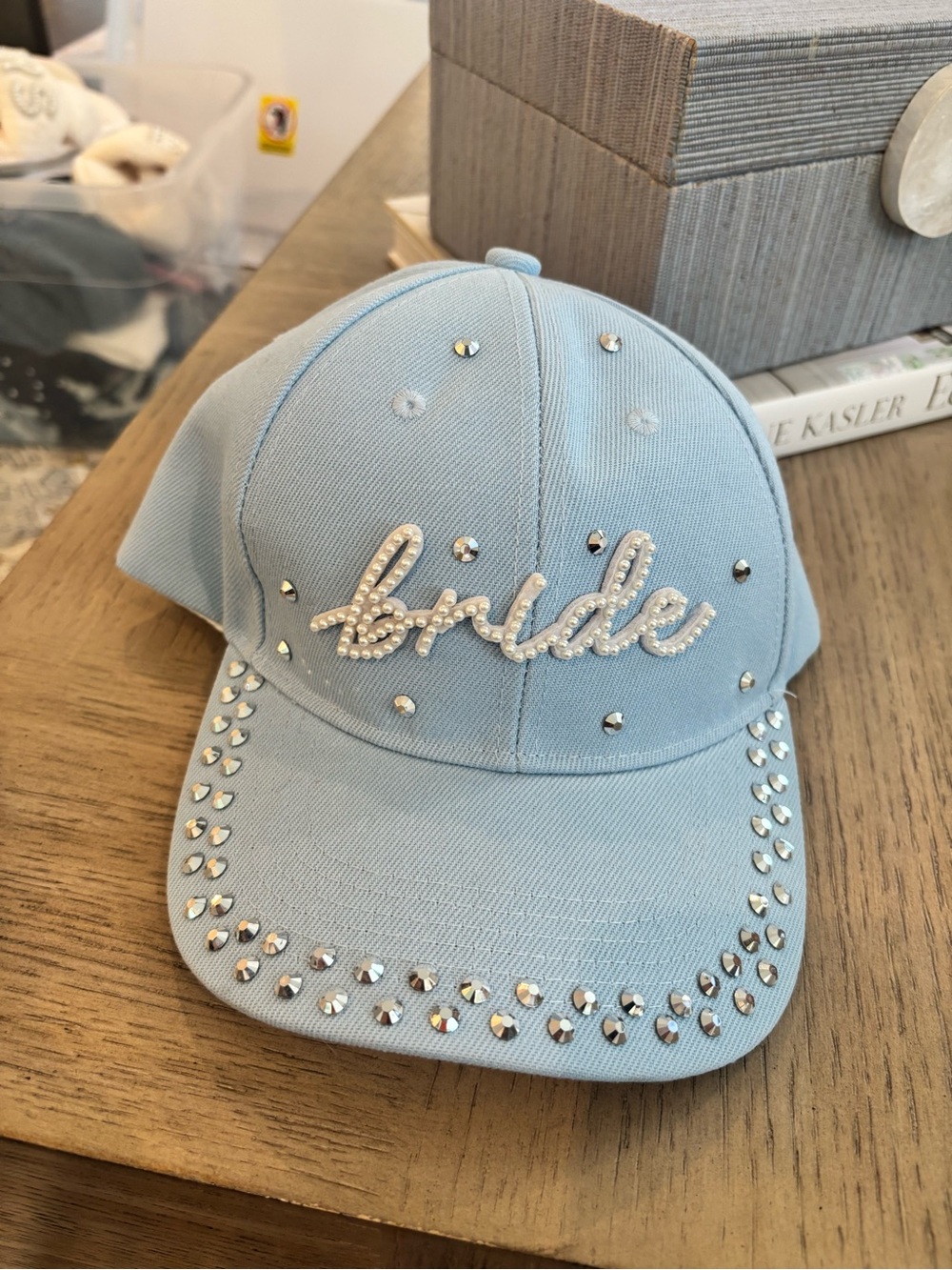 Bride Pearl rhinestone New Cotton Adjustable Baseball Cap Hat